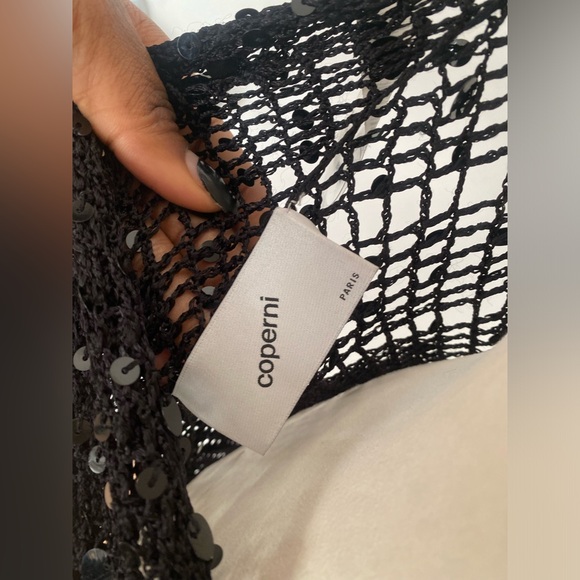 NWT Coperni knitted mini crochet dress black in a size small - Picture 9 of 9